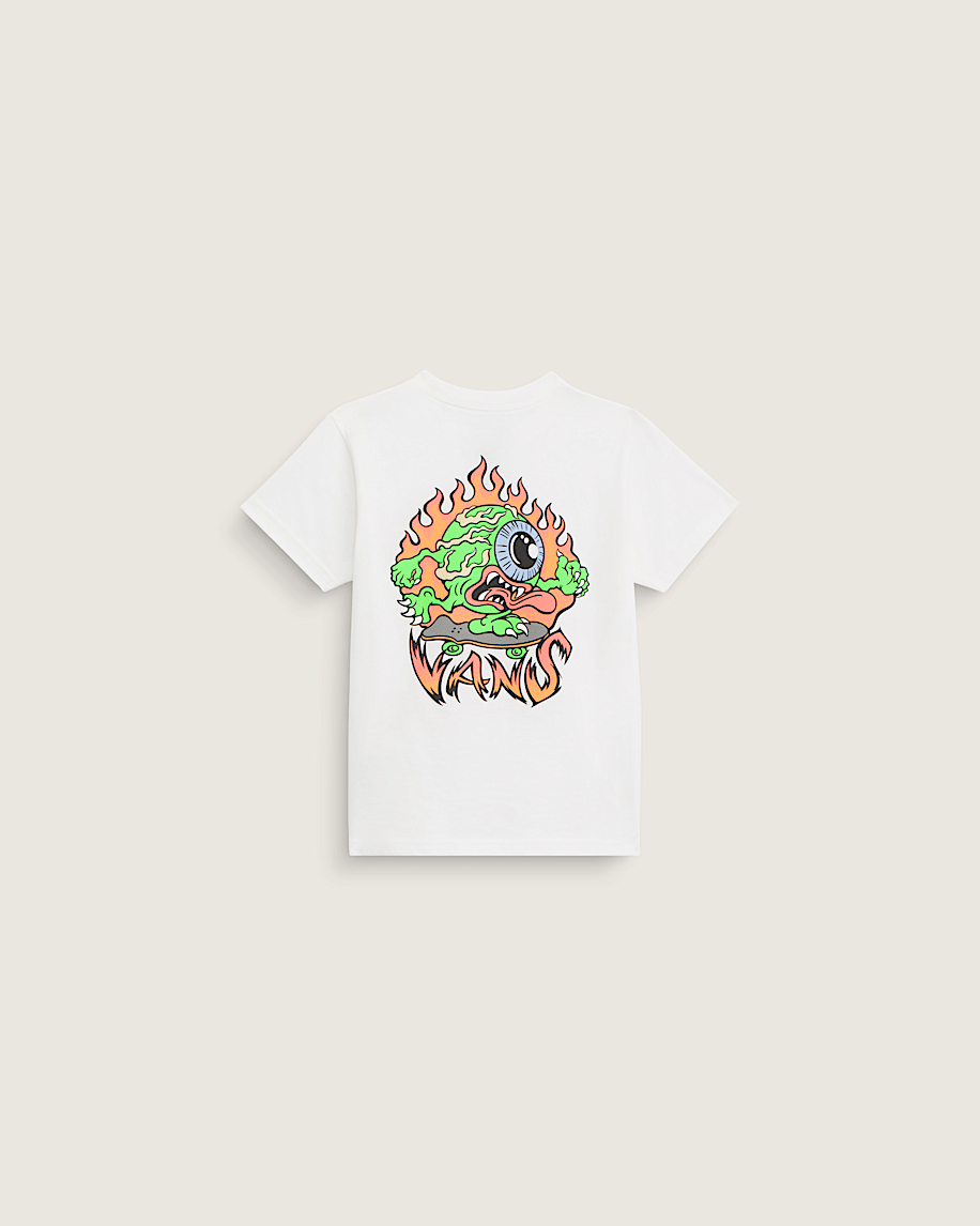 Little Kids Eye Skate Glow in the Dark TShirt VANS GlowintheDark  White HERO