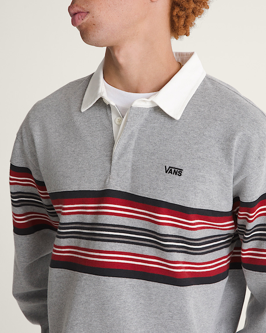 Surge Rugby Long Sleeve Shirt VANS Cement Heather Grey ALT4