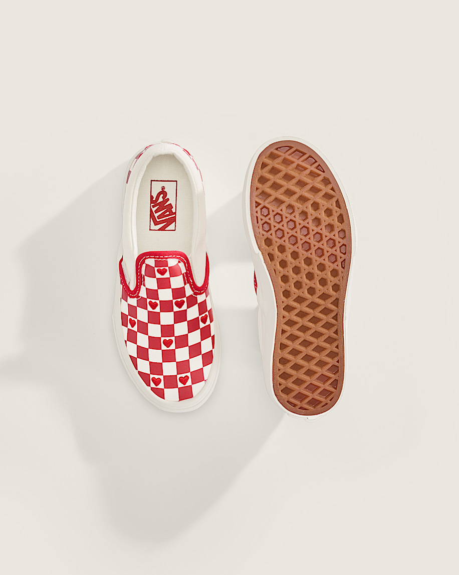 Little Kids Classic SlipOn Checkerboard Shoe VANS Checkerboard Racing Red  True White ALT2