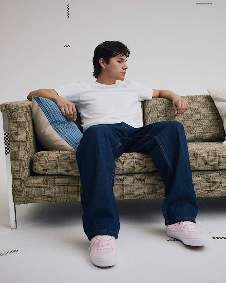 Skate Half Cab Shoe VANS Pink  White ALT6