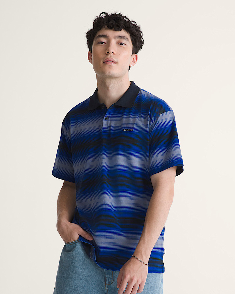 Molino Shadow Stripe Polo Shirt VANS Royal Cobalt Blue ALT2
