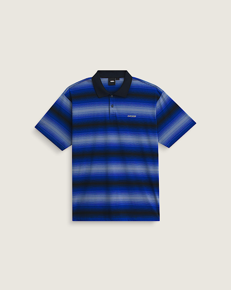 Molino Shadow Stripe Polo Shirt VANS Royal Cobalt Blue HERO