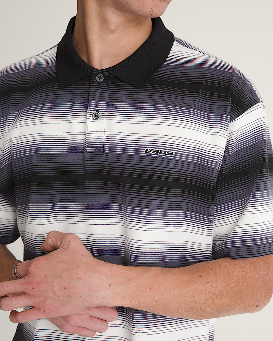 Molino Shadow Stripe Polo Shirt VANS Steel Shadow Grey ALT4