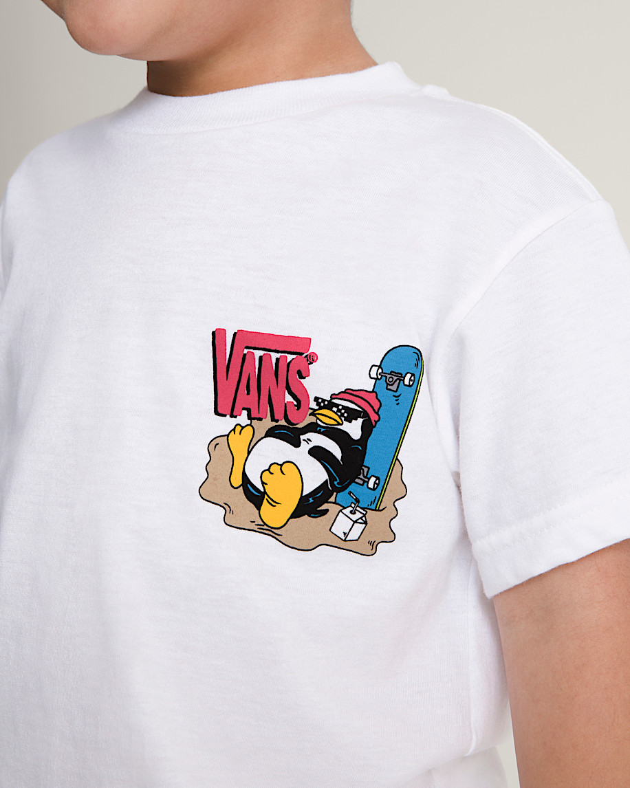 Little Kids Yolo Penguin TShirt VANS White ALT4
