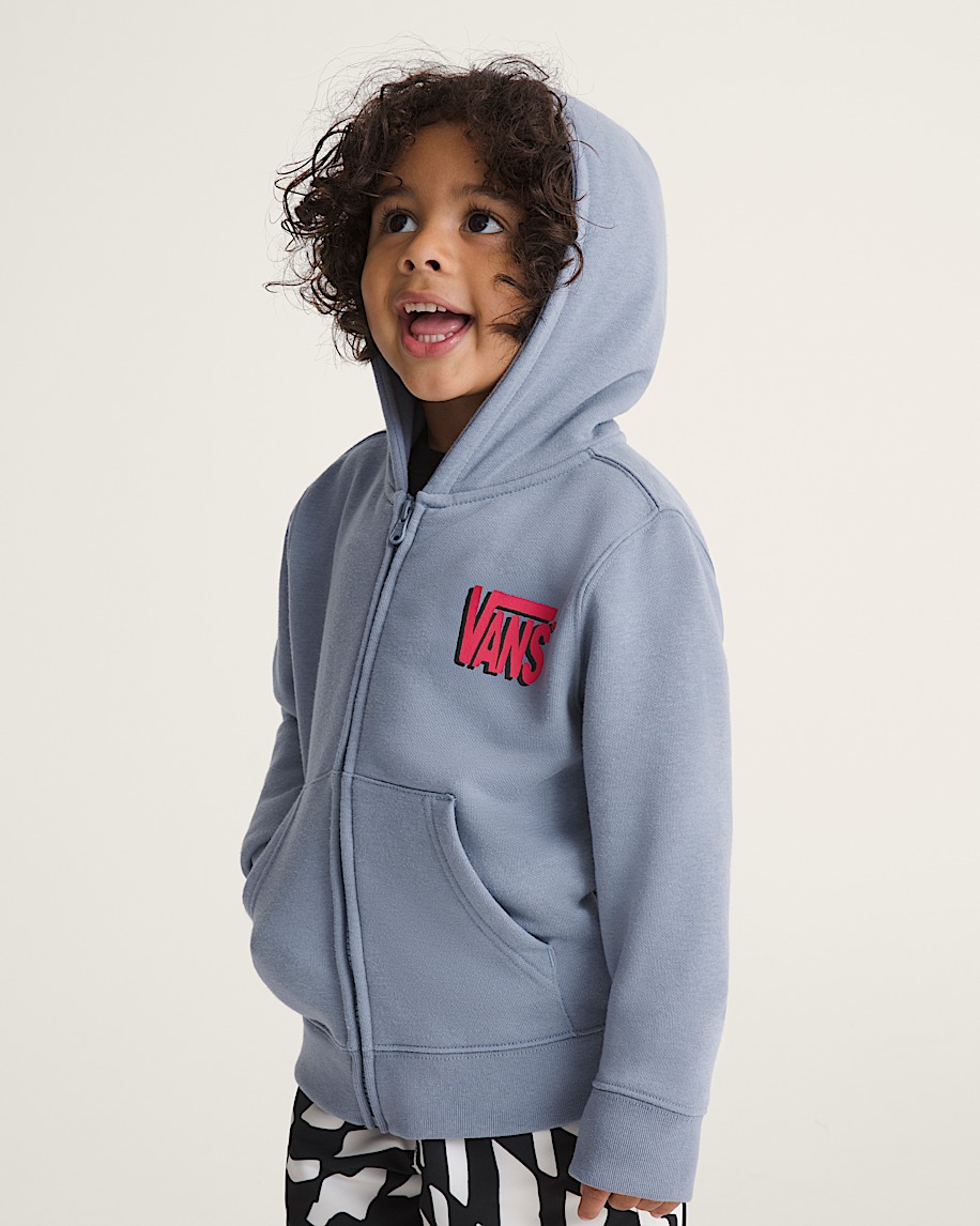 Little Kids Yolo Penguin Zip Hoodie VANS Glacial Slate Blue ALT2