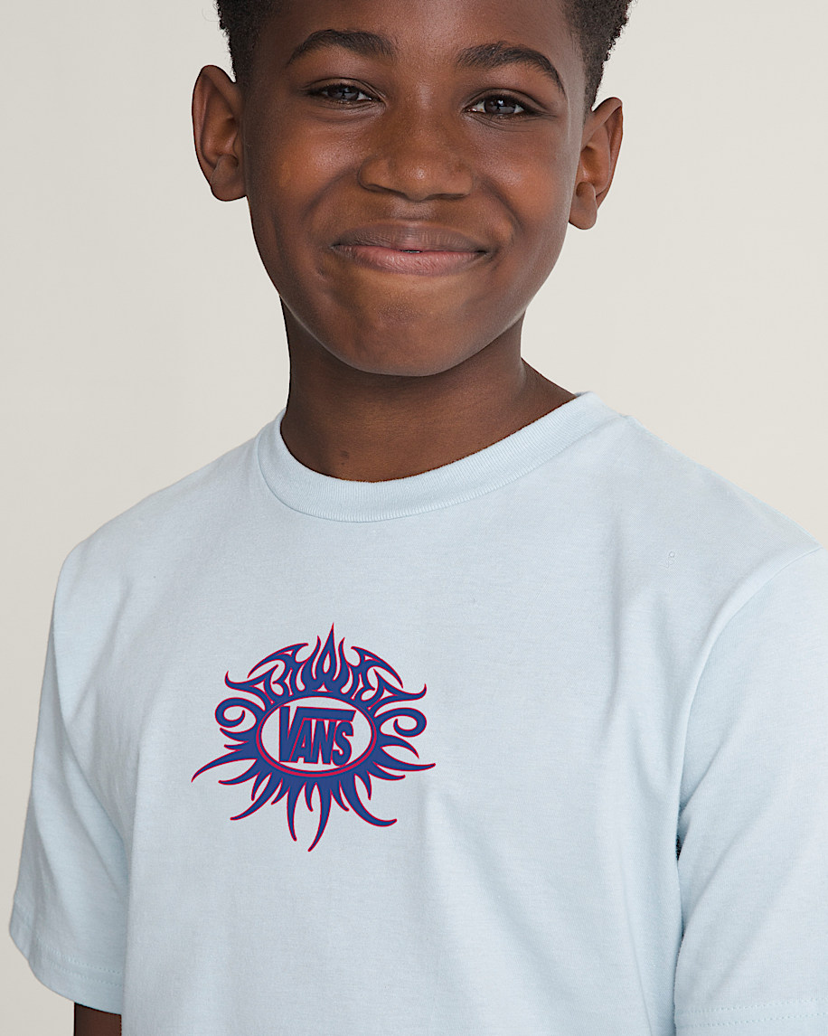 Kids Torched Logo TShirt VANS Dawn Mist Blue ALT4