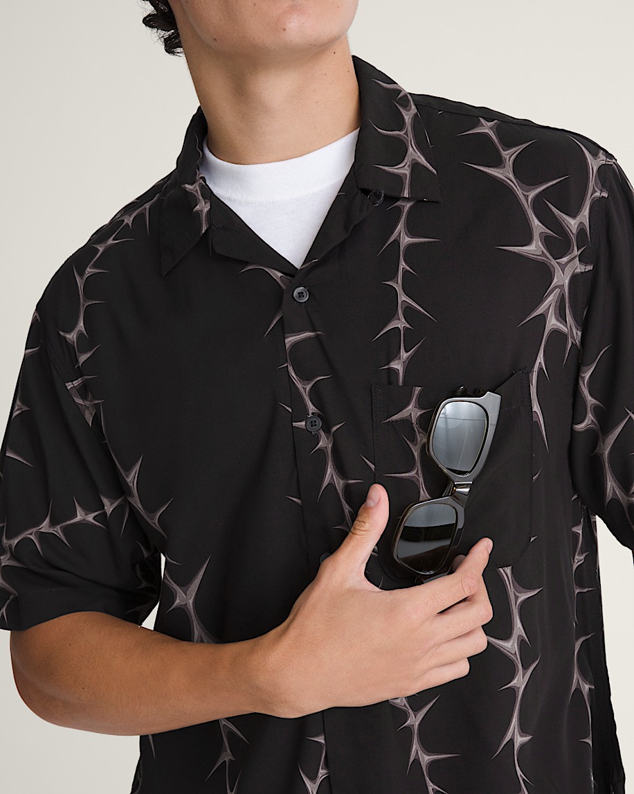 Van Doren Printed Camp Shirt VANS Black ALT4