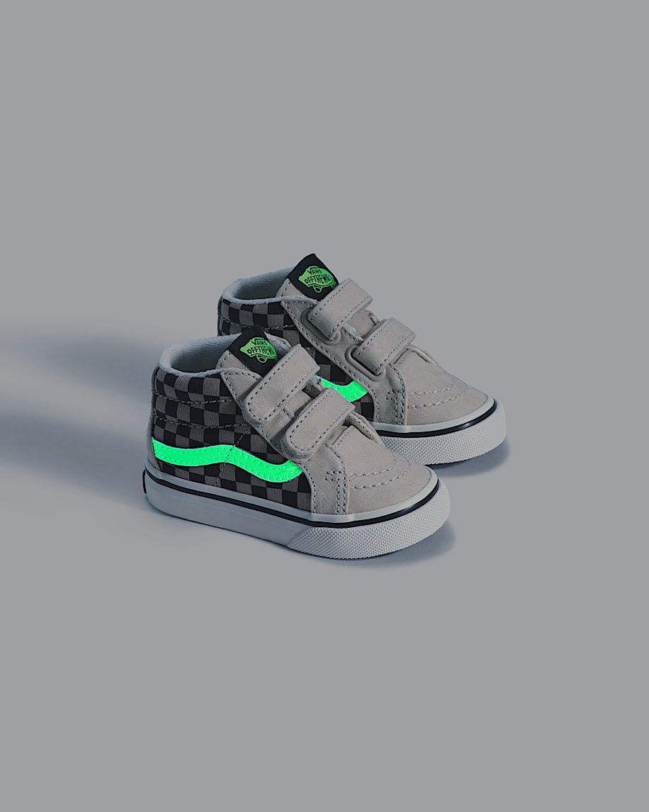 Toddler Sk8Mid V Shoe VANS GlowintheDark Taupe Mist Grey ALT2