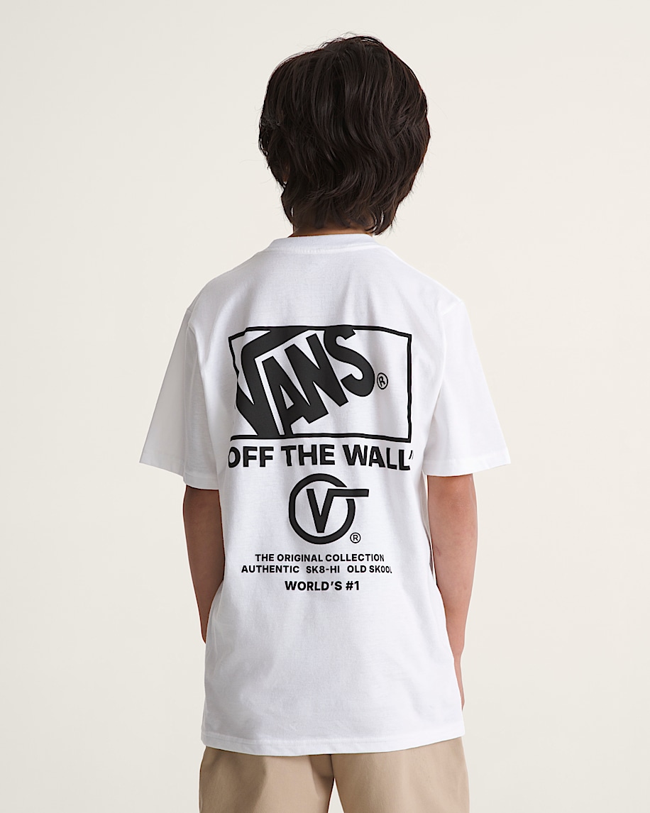 Kids Stacked Hi TShirt VANS White ALT4