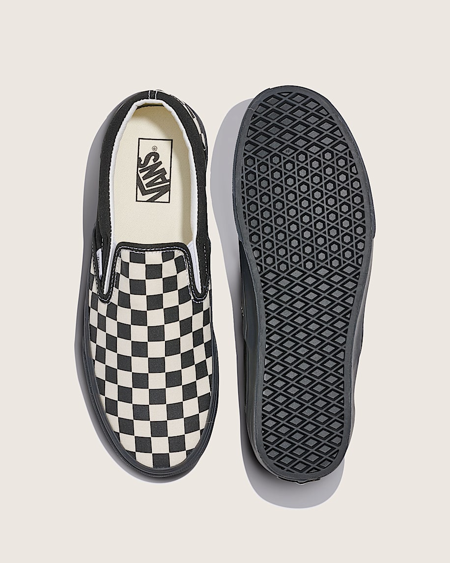 Classic SlipOn Checkerboard Shoe VANS Checkerboard White  Black ALT2