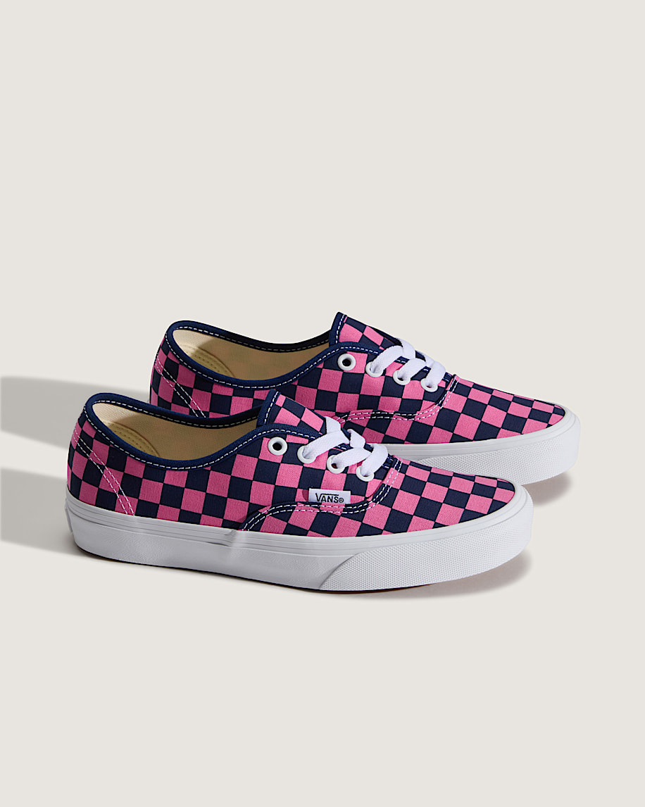 Authentic Checkerboard Shoe VANS Checkerboard Deep Indigo Blue  Fizz Pink ALT1
