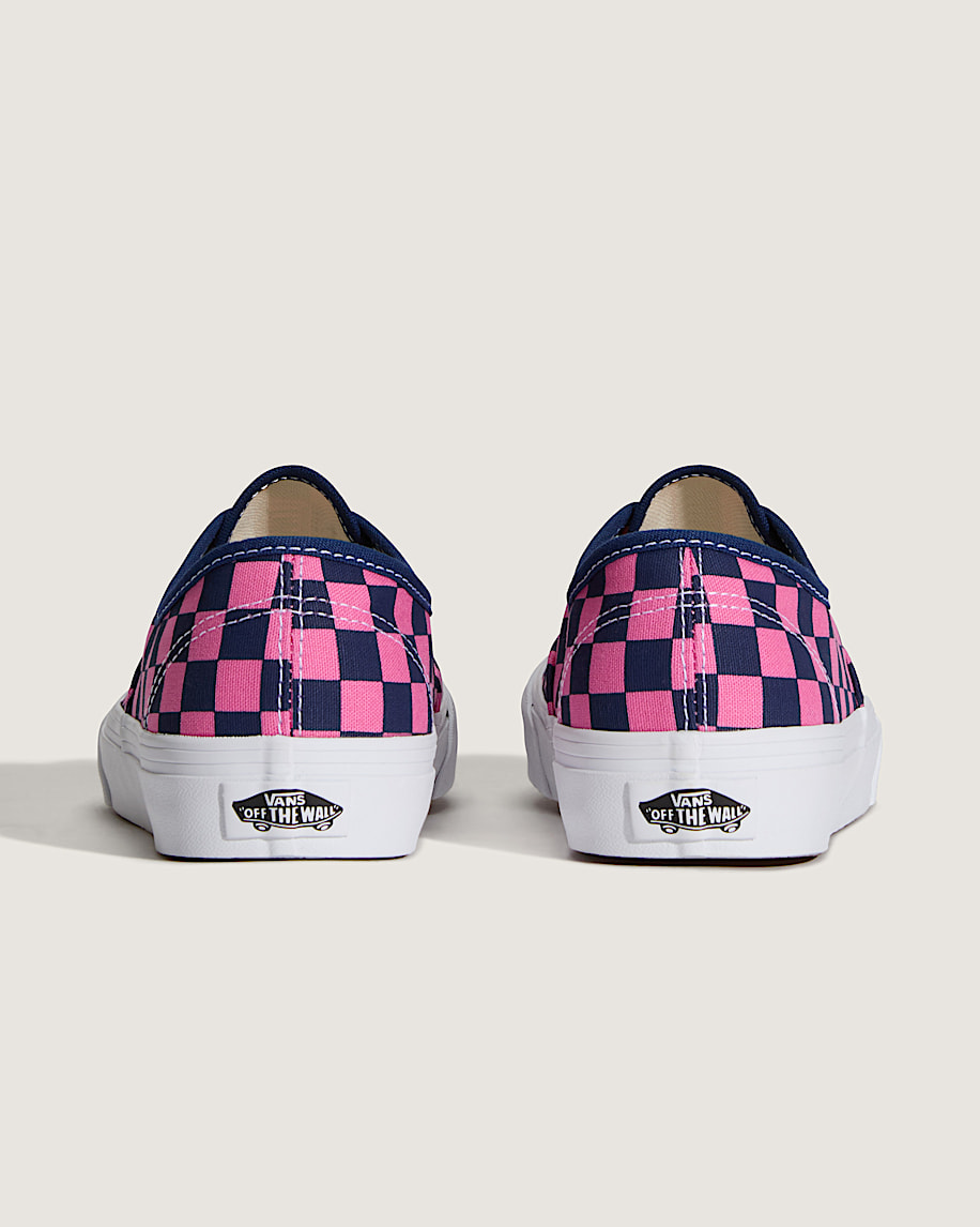 Authentic Checkerboard Shoe VANS Checkerboard Deep Indigo Blue  Fizz Pink ALT3