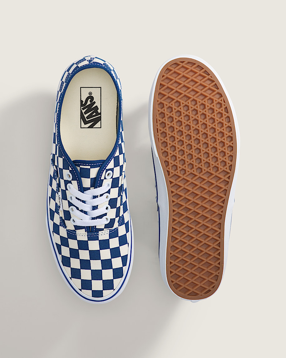 Authentic Checkerboard Shoe VANS Checkerboard True Blue  White ALT4