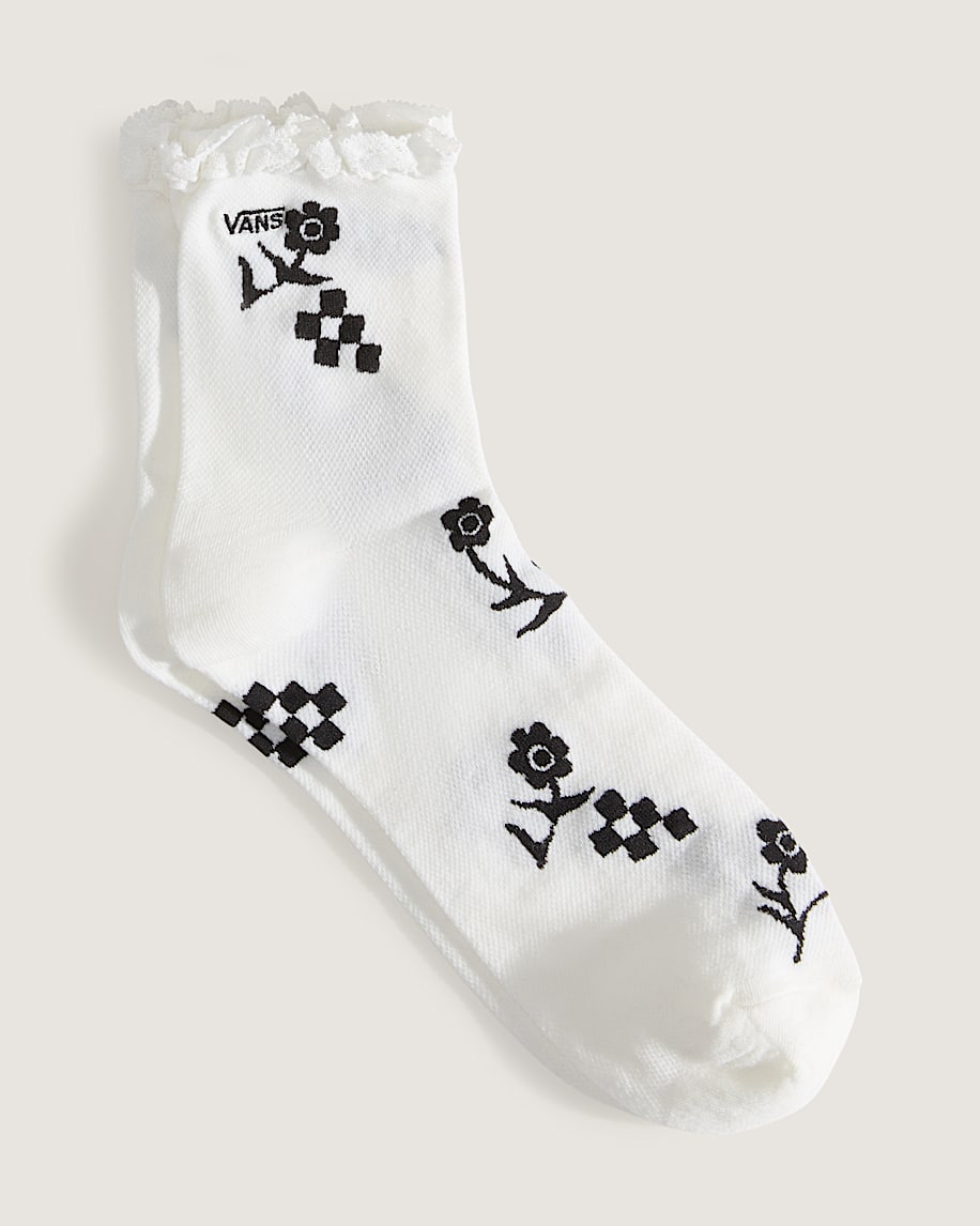 Sereno Lace Crew Socks VANS Marshmallow White  Black ALT1