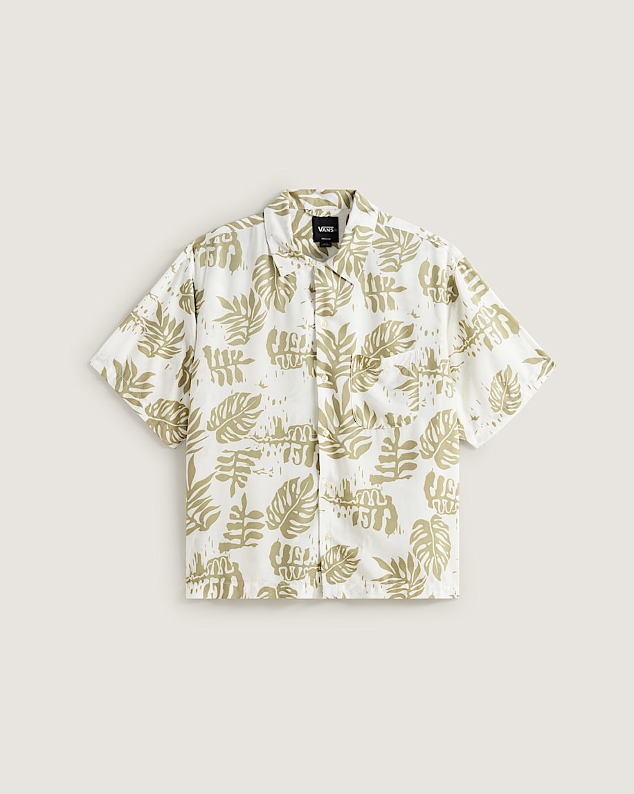 Van Doren Printed Camp Shirt VANS Soft Sage Green HERO