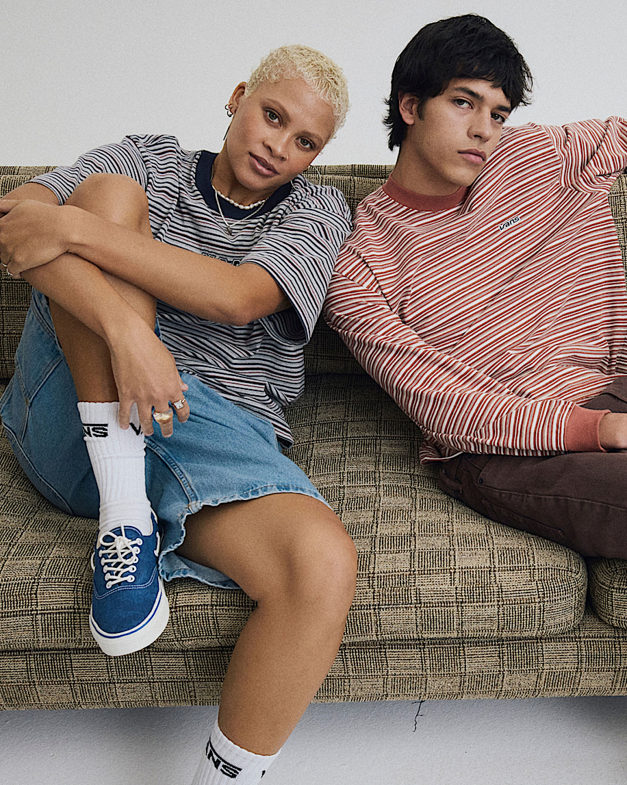 Chaussure bateau Authentic VANS Bleu marine  Blanc Marshmallow ALT6