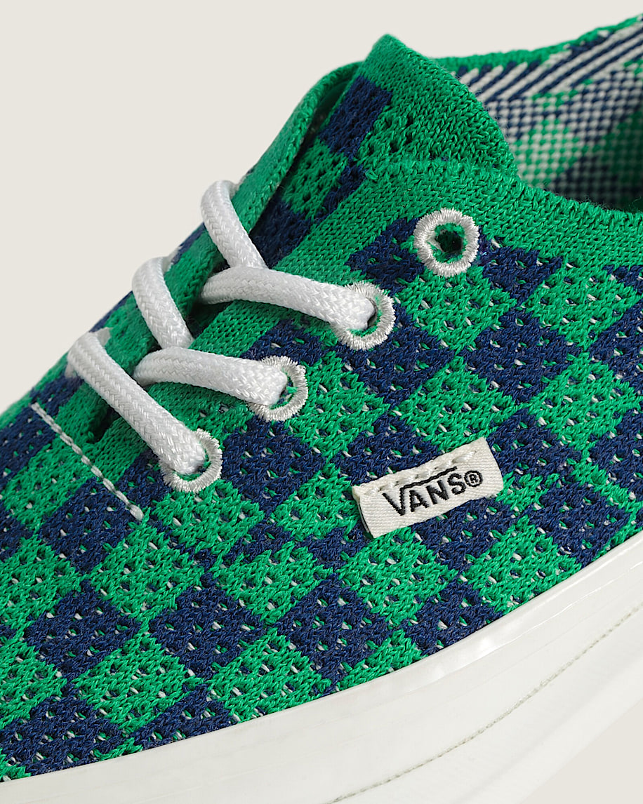 Premium Authentic Checkerboard Shoe VANS Checkerboard Green  Navy Blue ALT5