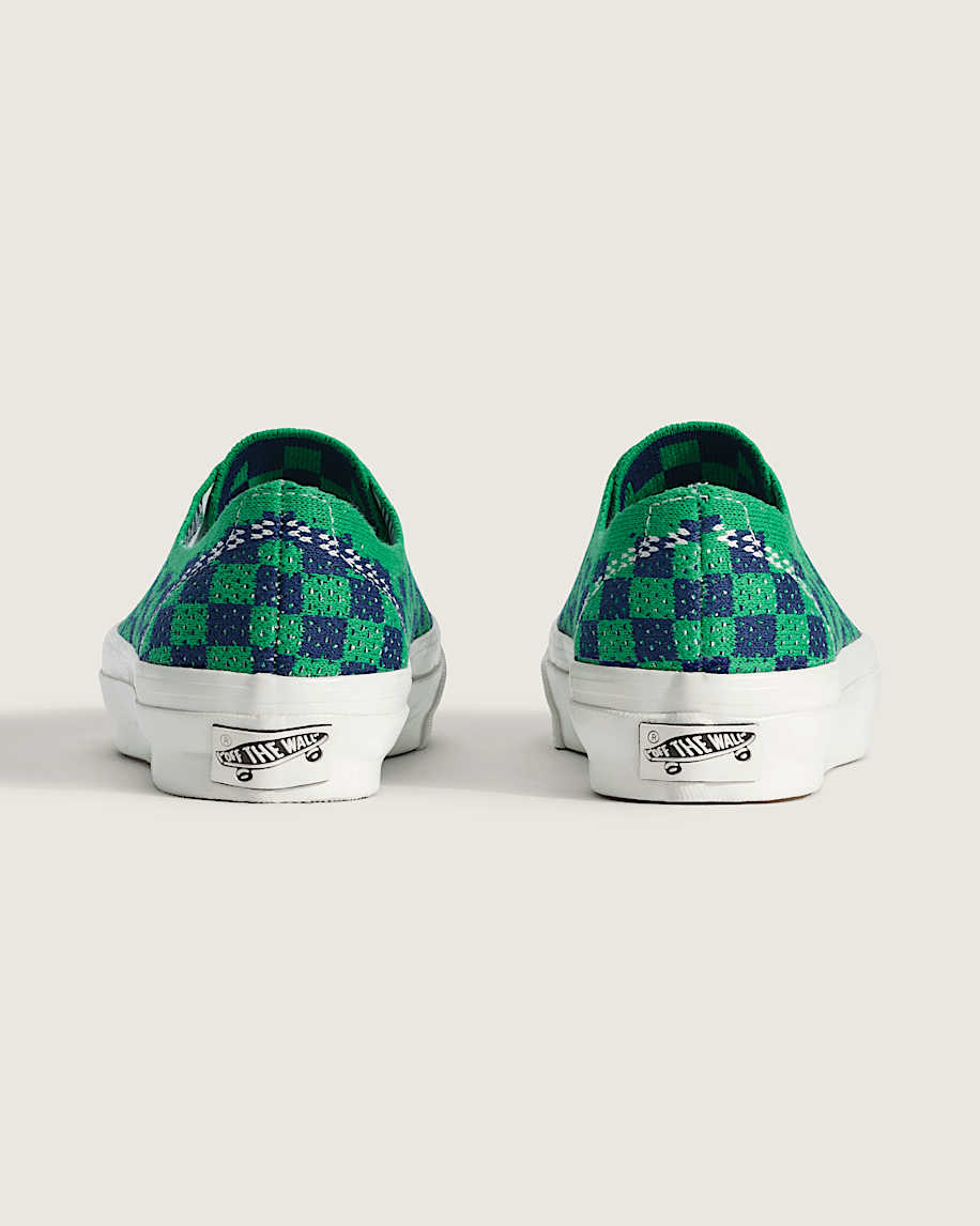 Premium Authentic Checkerboard Shoe VANS Checkerboard Green  Navy Blue ALT4