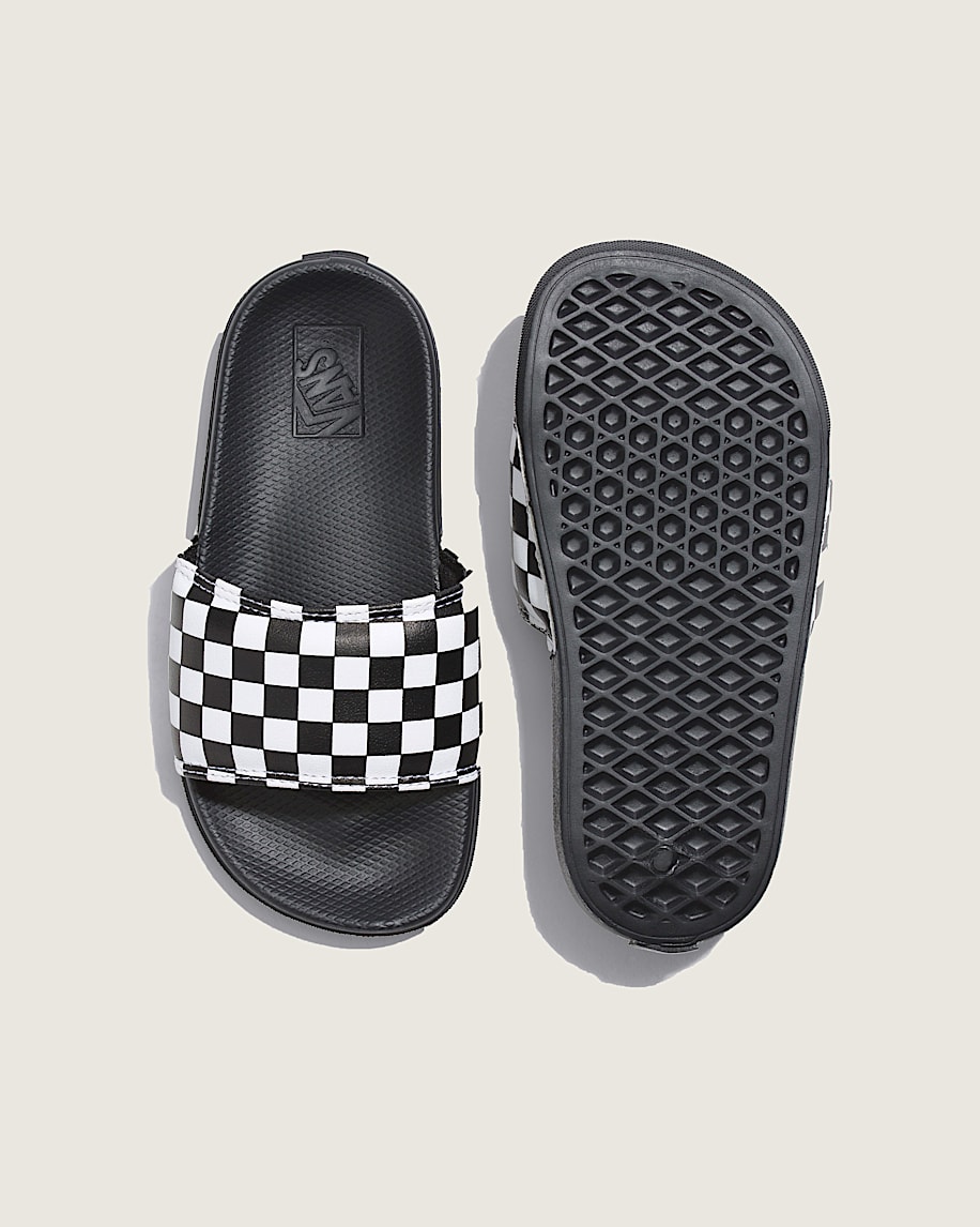 Little Kids La Costa Checkerboard Slide VANS Checkerboard White ALT2
