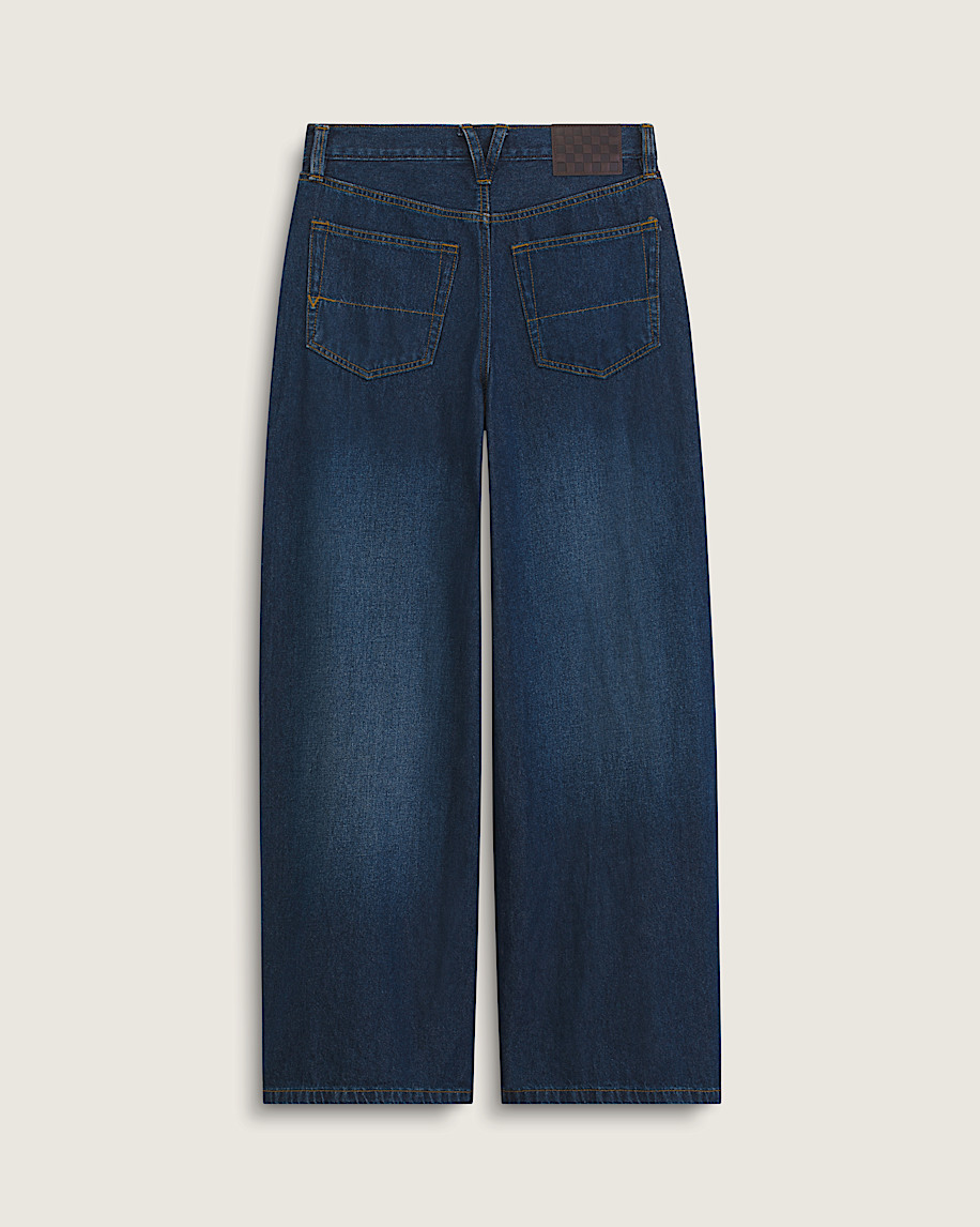 Pantalon ample Check5 taille basse VANS Bleu rinage fonc ALT1