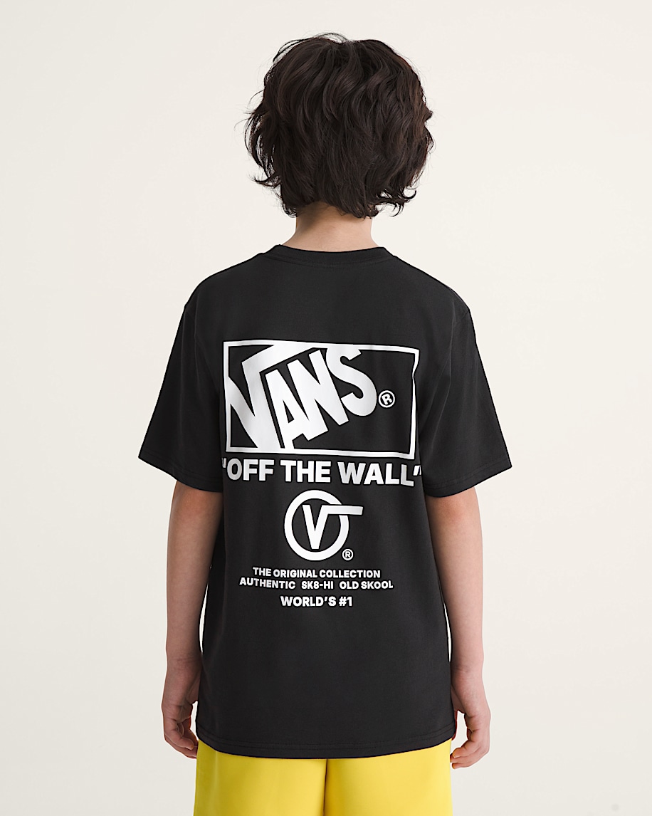 Kids Stacked Hi TShirt VANS Black ALT3