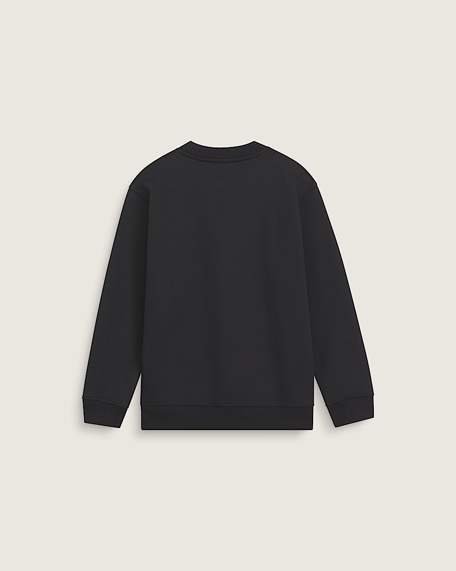 Kids Stretch Logo Crew Sweatshirt VANS Black  White ALT1