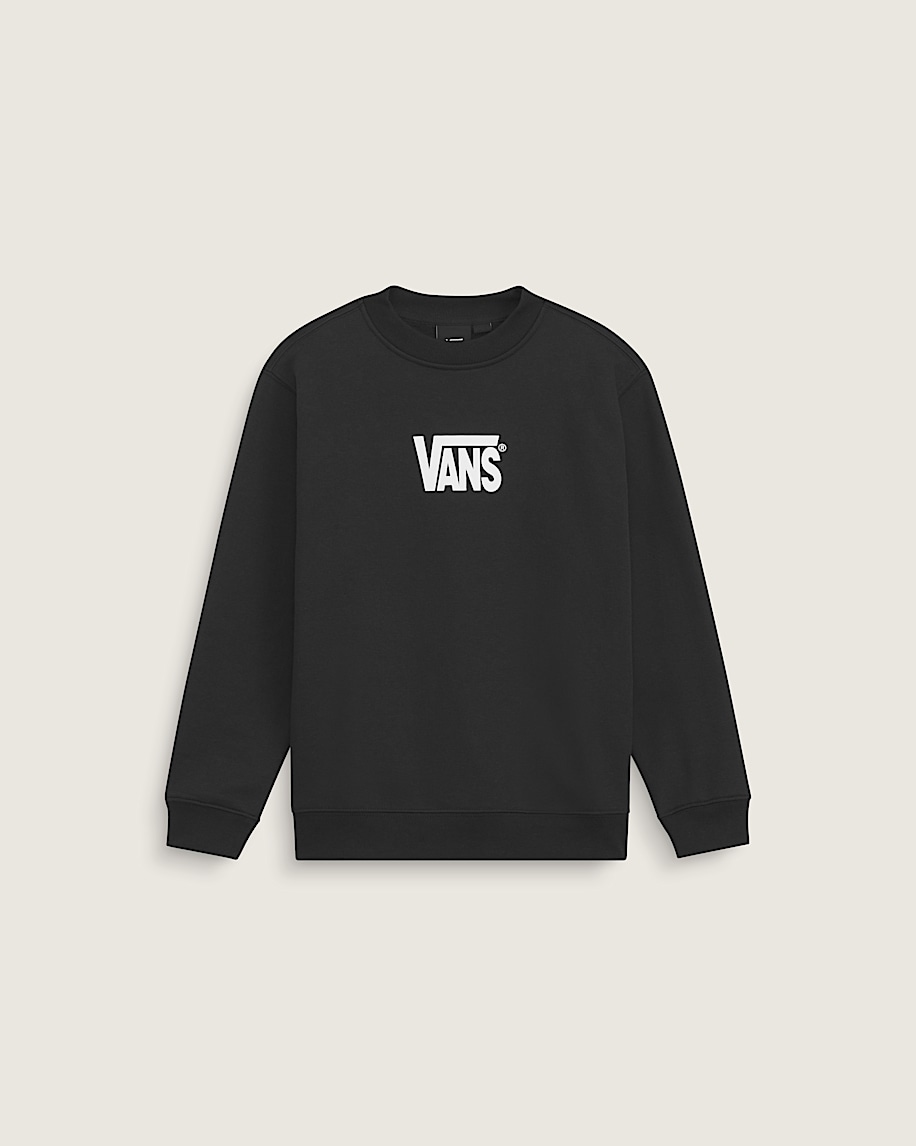 Kids Stretch Logo Crew Sweatshirt VANS Black  White HERO
