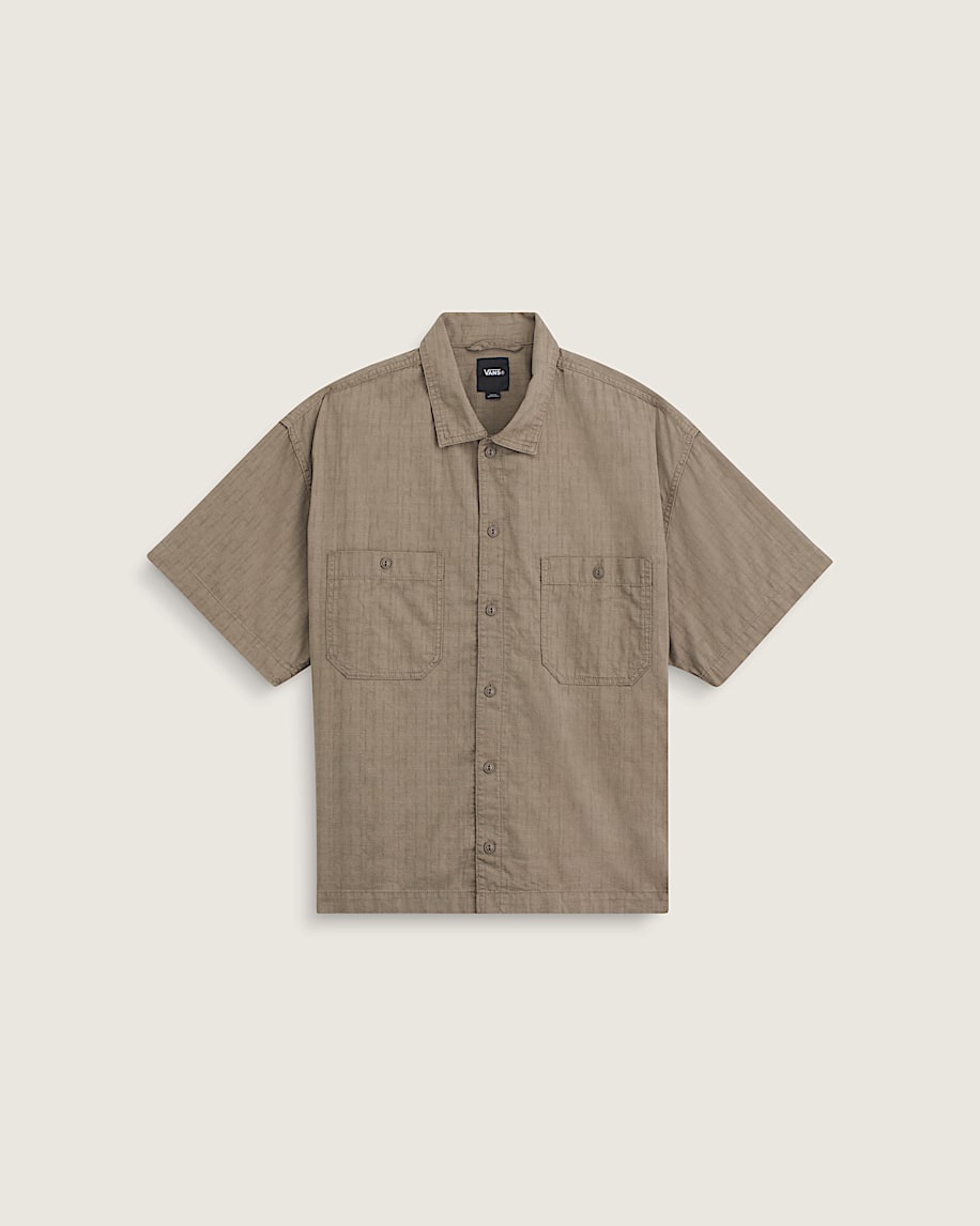 Larkspur Solid Shirt VANS Bungee Cord Brown HERO