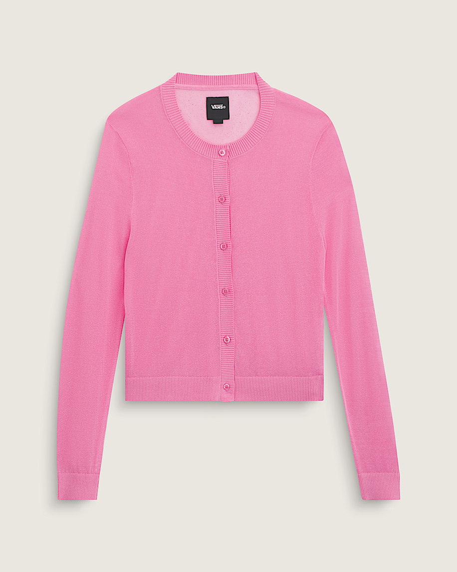 Dolly Sheer Cardigan Sweater VANS Fizz Pink HERO
