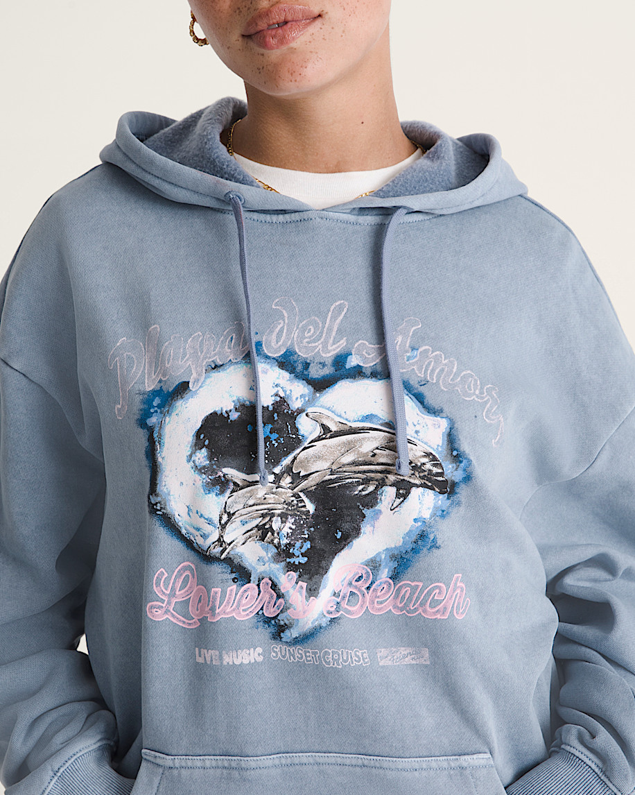 Vans Playa Del Amor Pullover Hoodie VANS Glacial Slate Blue ALT4