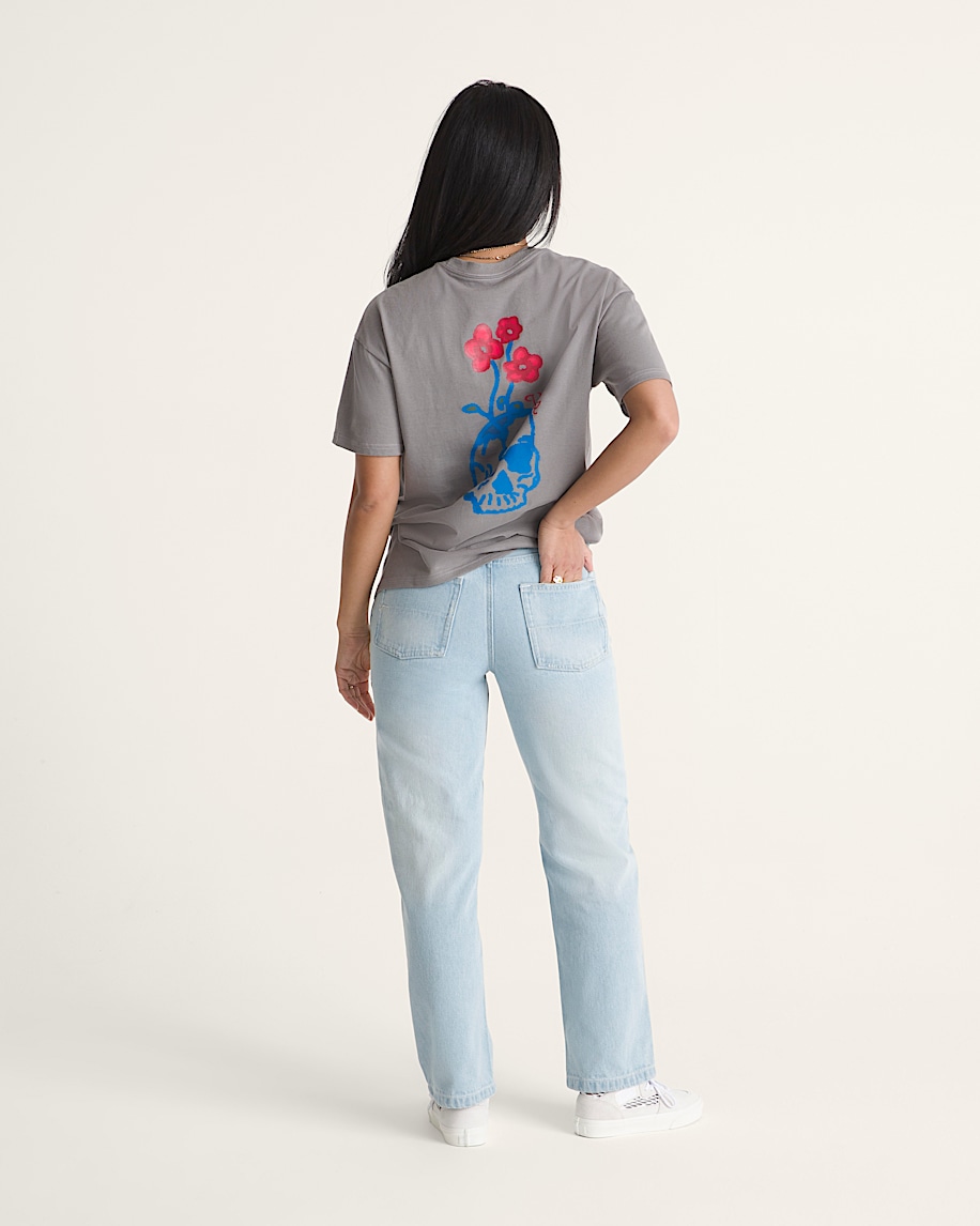 Check5 Mid Rise Straight Pants VANS Light Stonewash Blue ALT4