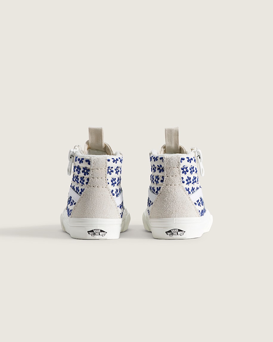 Toddler Sk8Hi Side Zip Shoe VANS White  True Blue ALT3