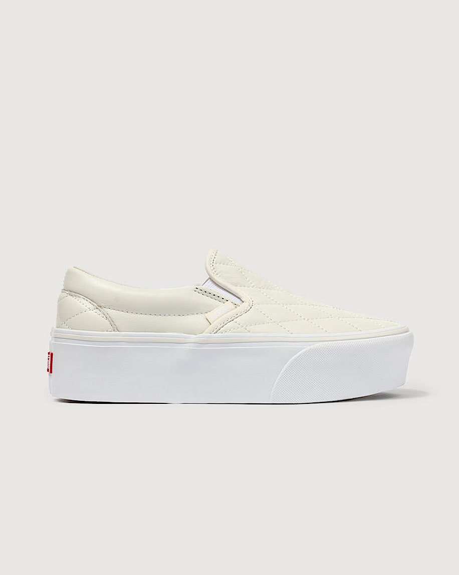 Classic SlipOn Platform Shoe VANS Marshmallow White ALT4