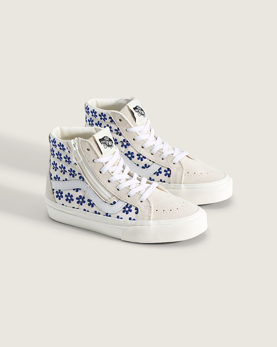 Little Kids Sk8Hi Side Zip Shoe VANS White  True Blue ALT1