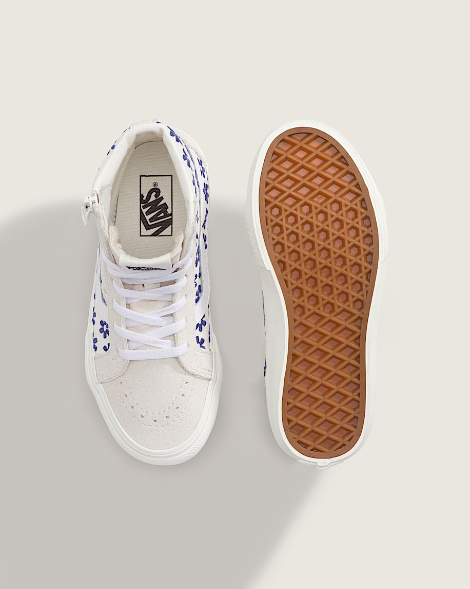 Little Kids Sk8Hi Side Zip Shoe VANS White  True Blue ALT2