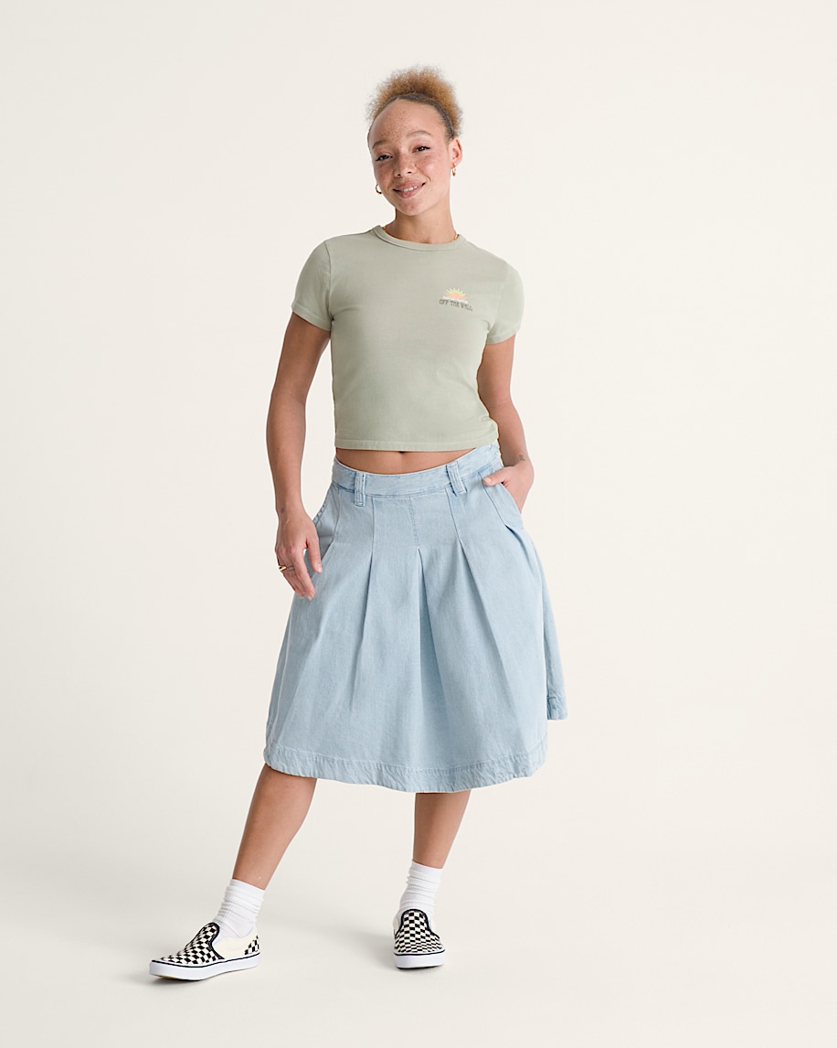 Authentic Chino Denim Skirt VANS Light Stonewash Blue ALT3