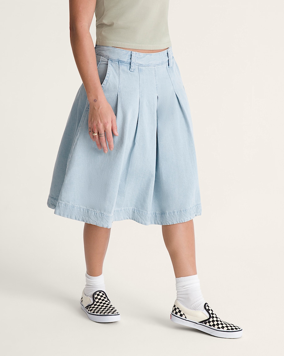 Authentic Chino Denim Skirt VANS Light Stonewash Blue ALT5