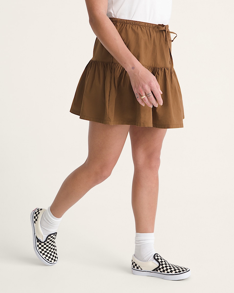 Francesca Mini Skirt VANS Dachshund Brown ALT5