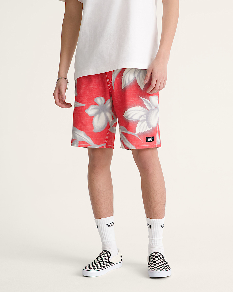 Airbrush Floral Boardshorts VANS Crimson Haze Red ALT2
