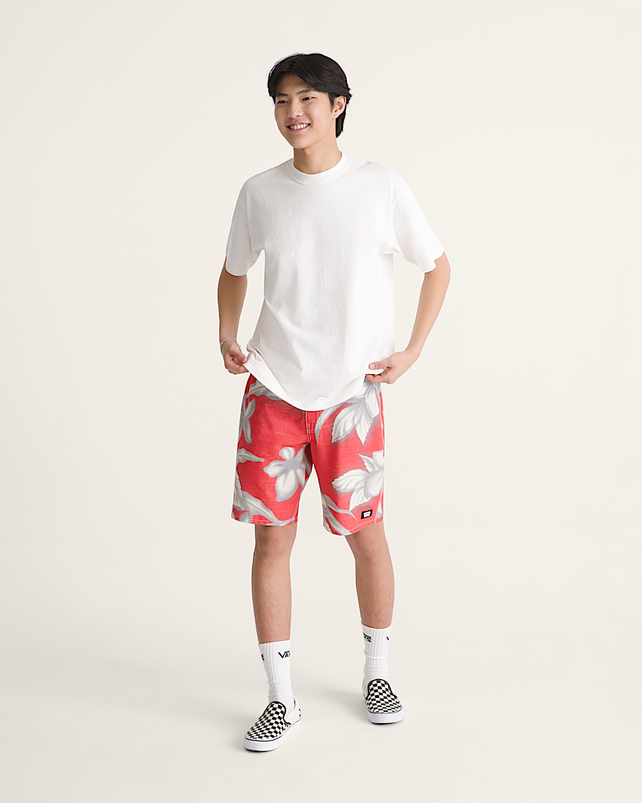 Airbrush Floral Boardshorts VANS Crimson Haze Red ALT3
