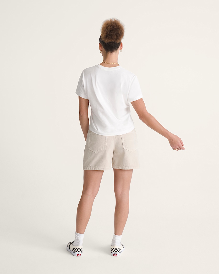 Check5 Mid Rise Shorts VANS Oatmeal Beige ALT4