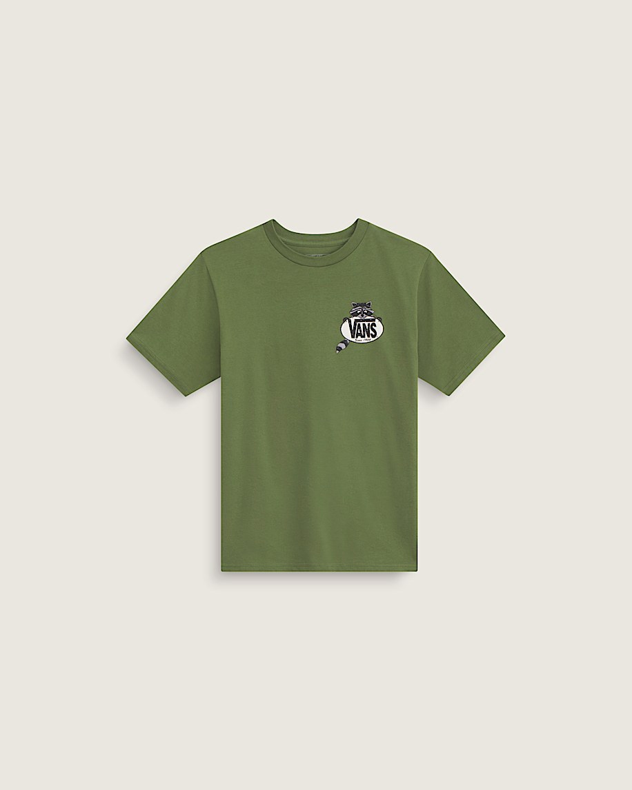 Kids Dumpster Raccoon TShirt VANS Green Balsam ALT1