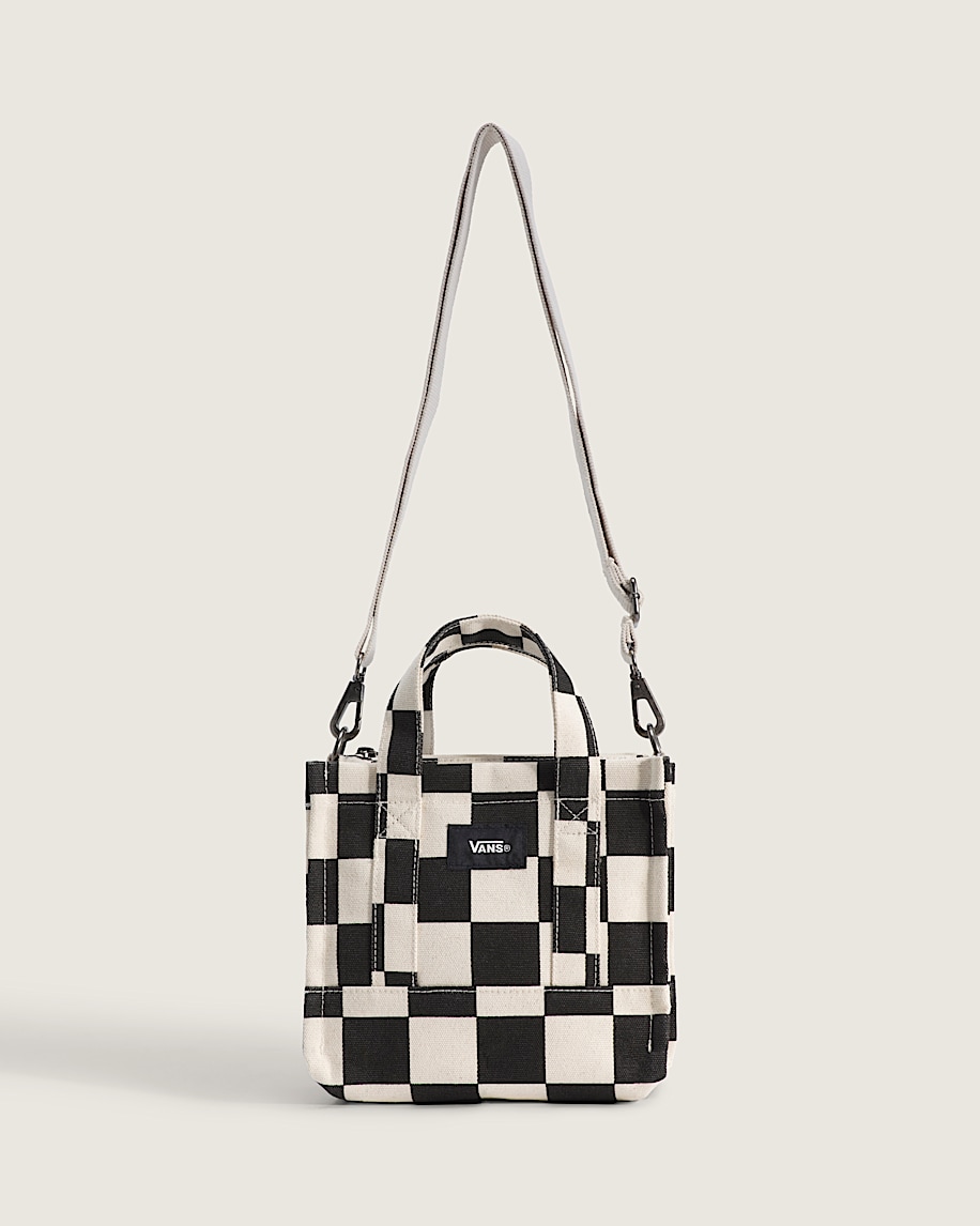 Lil Pergs Checkerboard Tote Bag VANS Antique White  Black ALT1