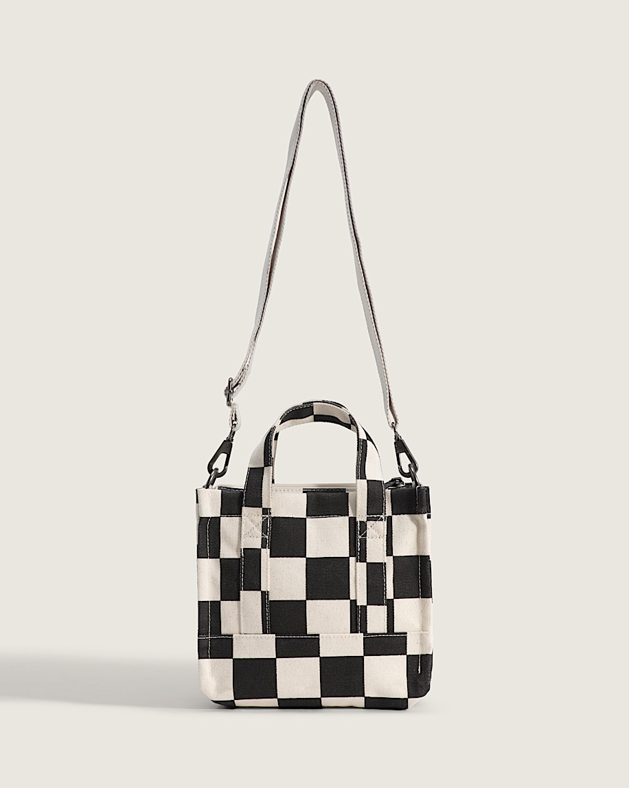 Lil Pergs Checkerboard Tote Bag VANS Antique White  Black ALT2