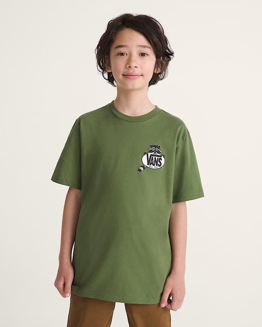 Kids Dumpster Raccoon TShirt VANS Green Balsam ALT2