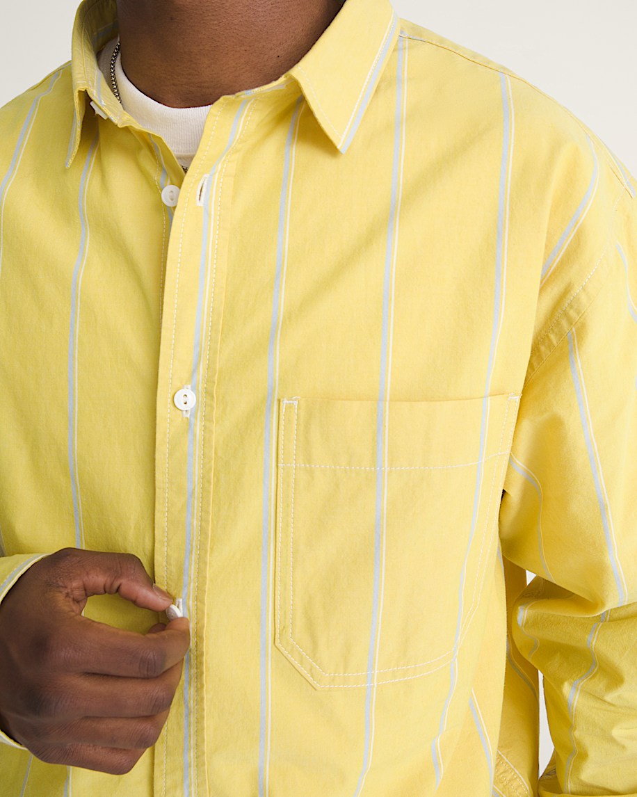 Striped Oxford Long Sleeve Shirt VANS Dusty Gold ALT4