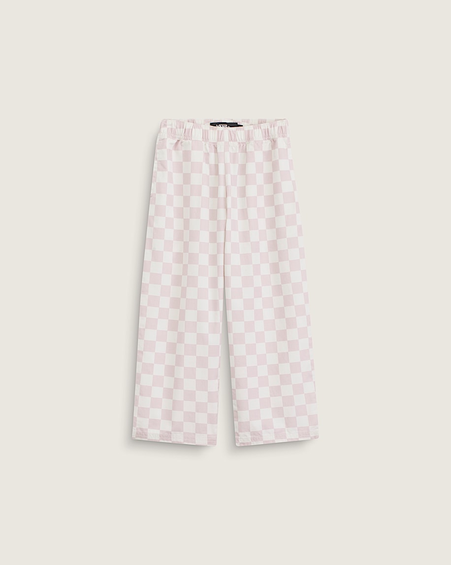 Lili Elastic Waist Checkerboard Pant VANS Pale Petal Pink  Marshmallow White HERO