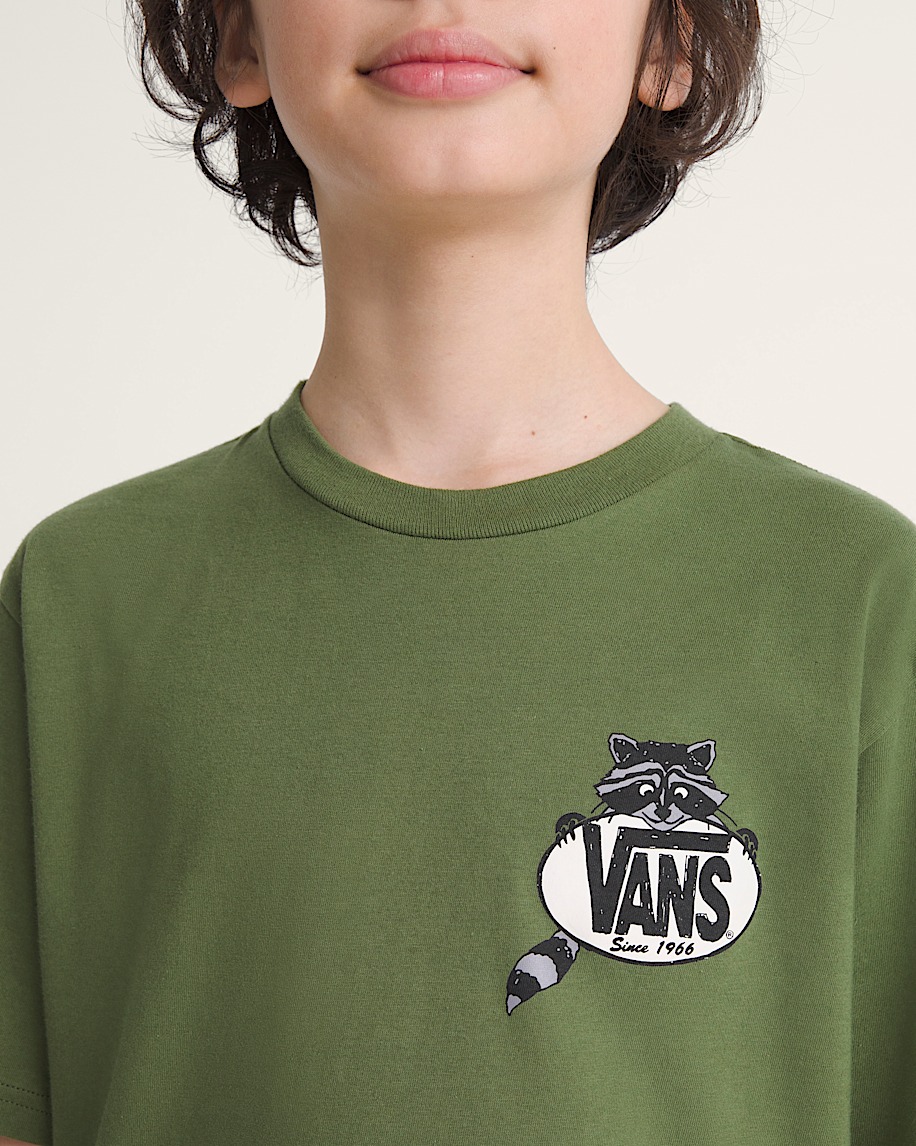 Kids Dumpster Raccoon TShirt VANS Green Balsam ALT4