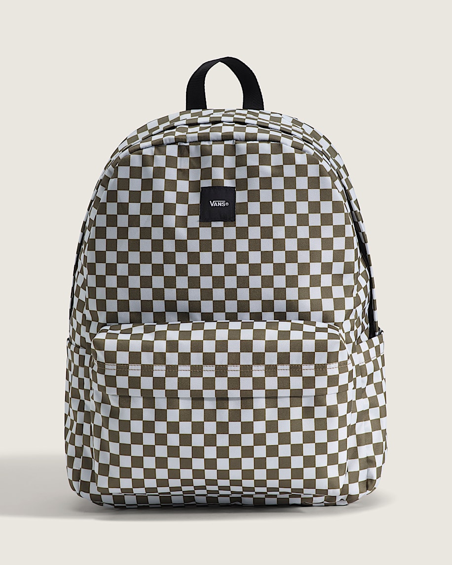 Old Skool Check Backpack VANS Olive Brown HERO