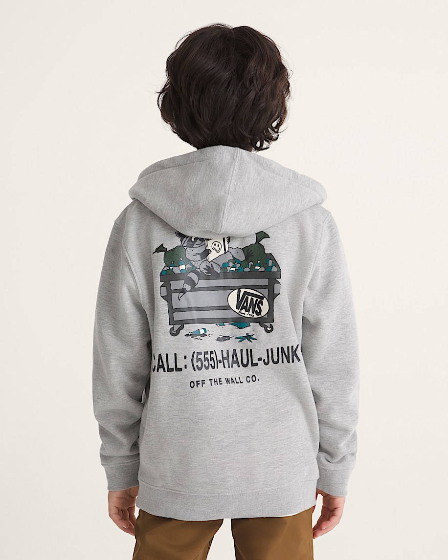 Kids Dumpster Raccoon Zip Hoodie VANS Cement Heather Grey ALT3